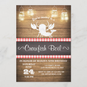 Invitation à une ébullition d'écrevisses BBQ en bo