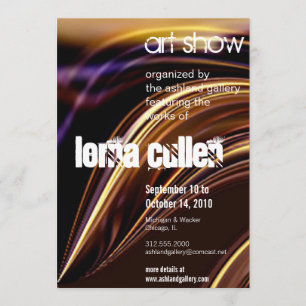 invitation à une exposition d'art fusion