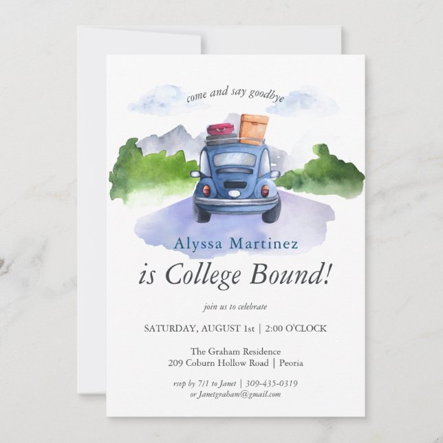 Invitation à une fête à distance du collège (Devant)