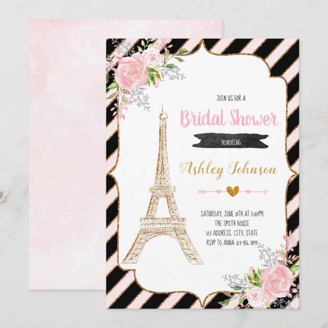 Invitation à une fête à Paris (Devant / Derrière)