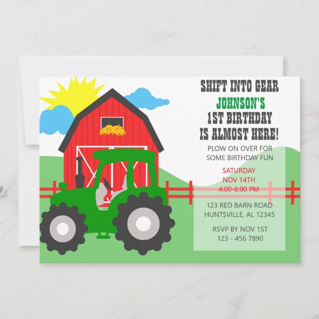 Invitation à une fête agricole (Devant)