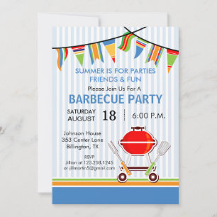 Invitation à une fête au barbecue
