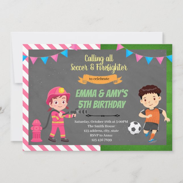 Invitation à une fête conjointe de football et de  (Devant)