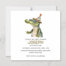Invitation à une fête d'alligator Invitation à une