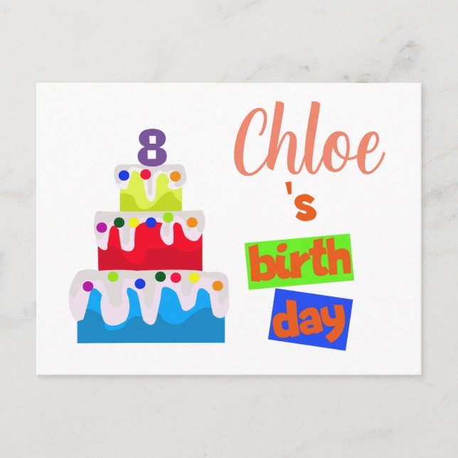 Invitation à une fête d'anniversaire (Devant)