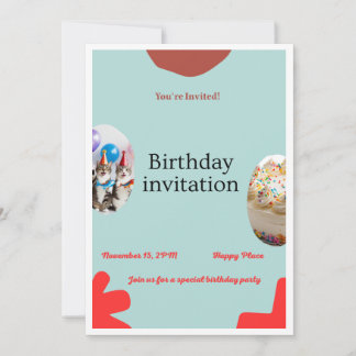 Invitation à une fête d'anniversaire