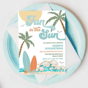 Invitation à une fête d'anniversaire à la plage