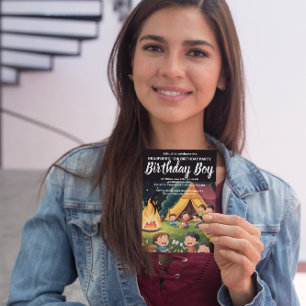 Invitation à une fête d'anniversaire autour d'un f