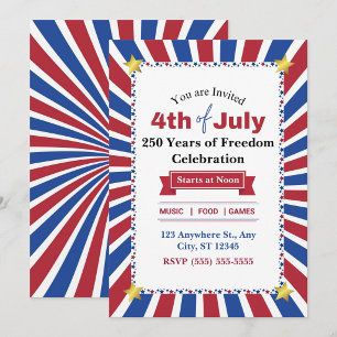 Invitation à une fête d'anniversaire aux États-Uni