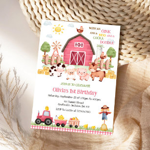 Invitation à une fête d'anniversaire avec des anim
