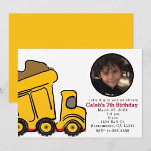 Invitation à une fête d'anniversaire avec photo de
