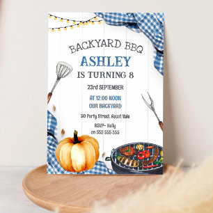 Invitation à une fête d'anniversaire BBQ dans la c