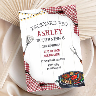 Invitation à une fête d'anniversaire BBQ dans la c