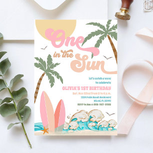 Invitation à une fête d'anniversaire de 1 an sur l