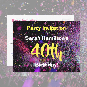 Invitation à une fête d'anniversaire de 40 ans