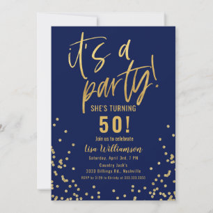 Invitation à une fête d'anniversaire de 50 ans en