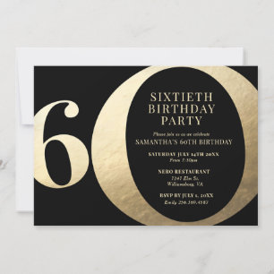 Invitation à une fête d'anniversaire de 60 ans