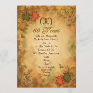 Invitation à une fête d'anniversaire de 60 ans ave