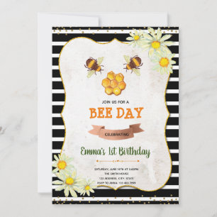 Invitation à une fête d'anniversaire de abeille