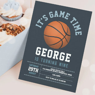 Invitation à une fête d'anniversaire de basket-bal