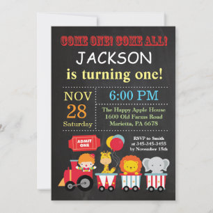 Invitation à une fête d'anniversaire de Carnaval d