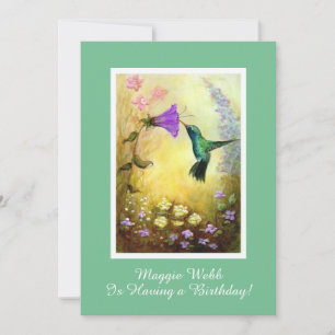 Invitation à une fête d'anniversaire de colibri (v