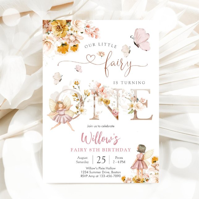 Invitation à une fête d'anniversaire de fée (Créateur téléchargé)