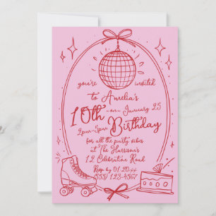 Invitation à une fête d'anniversaire de fille au r