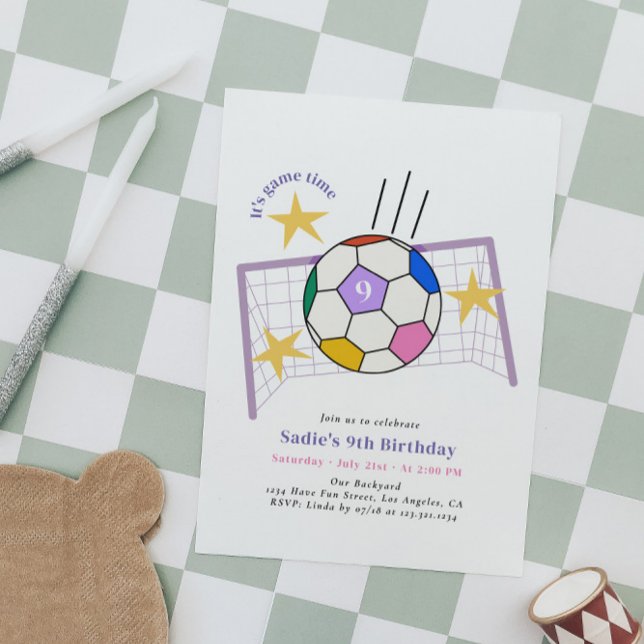 Invitation à une fête d'anniversaire de football p (Créateur téléchargé)
