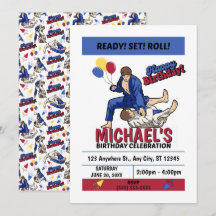 Invitation à une fête d'anniversaire de Jiu Jitsu