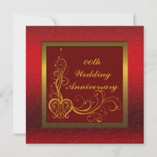 Invitation à une fête d'anniversaire de mariage