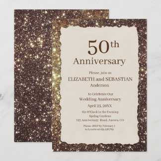 Invitation à une fête d'anniversaire de mariage de