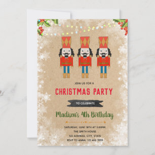 Invitation à une fête d'anniversaire de Noël Casse
