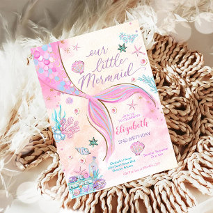 Invitation à une fête d'anniversaire de sirène