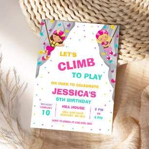 Invitation à une fête d'anniversaire d'escalade de