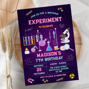 Invitation à une fête d'anniversaire d'expérience 