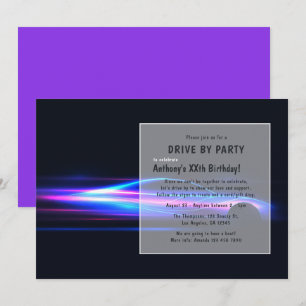Invitation à une fête d'anniversaire en voiture