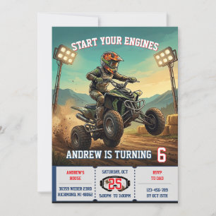 Invitation à une fête d'anniversaire en VTT