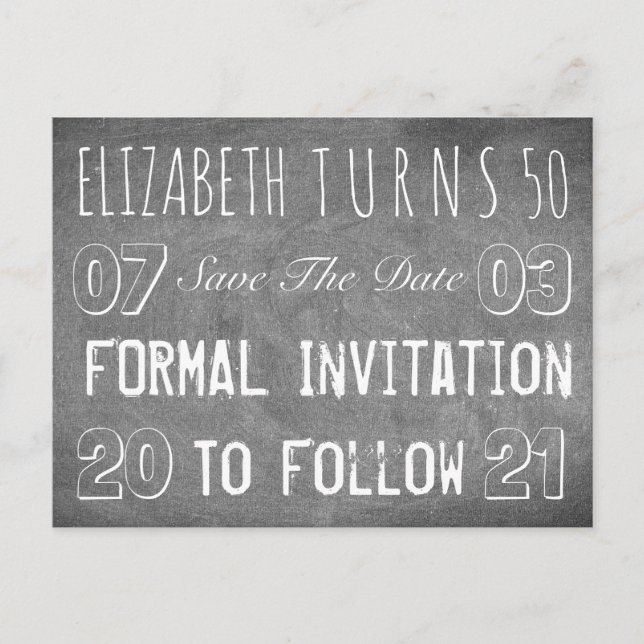 Invitation à une fête d'anniversaire Enregistrer l (Devant)