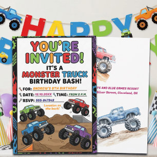 Invitation à une fête d'anniversaire Fun Monster T