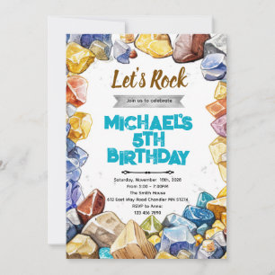 Invitation à une fête d'anniversaire Géologie des