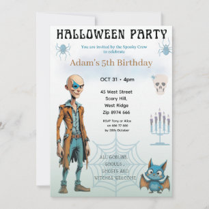 Invitation à une fête d'anniversaire Halloween