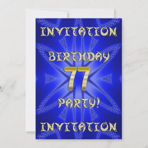 Invitation à une fête d'anniversaire pour 77 ans