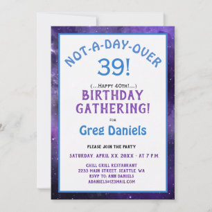 Invitation à une fête d'anniversaire pour les 40 a