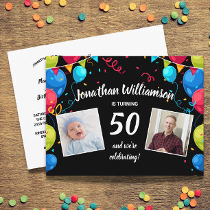 Invitation à une fête d'anniversaire pour les 50 a