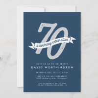 Invitation à une fête d'anniversaire pour les 70 a
