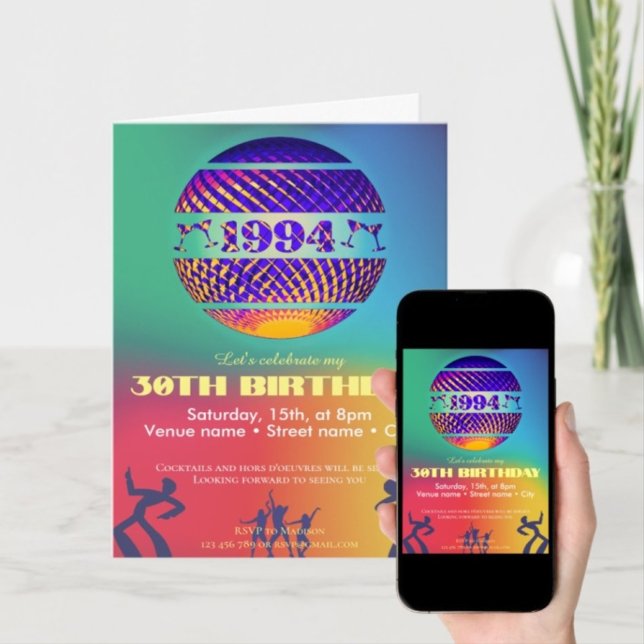 Invitation à une fête d'anniversaire pour mes 30 a (Créateur téléchargé)