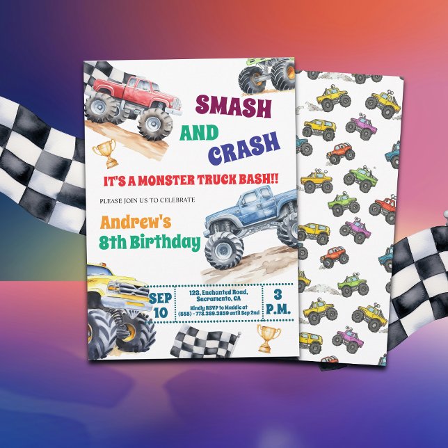 Invitation à une fête d'anniversaire pour un 8ème  (Créateur téléchargé)