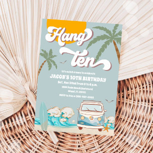 Invitation à une fête d'anniversaire sur la plage 