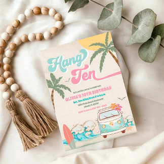 Invitation à une fête d'anniversaire sur la plage 